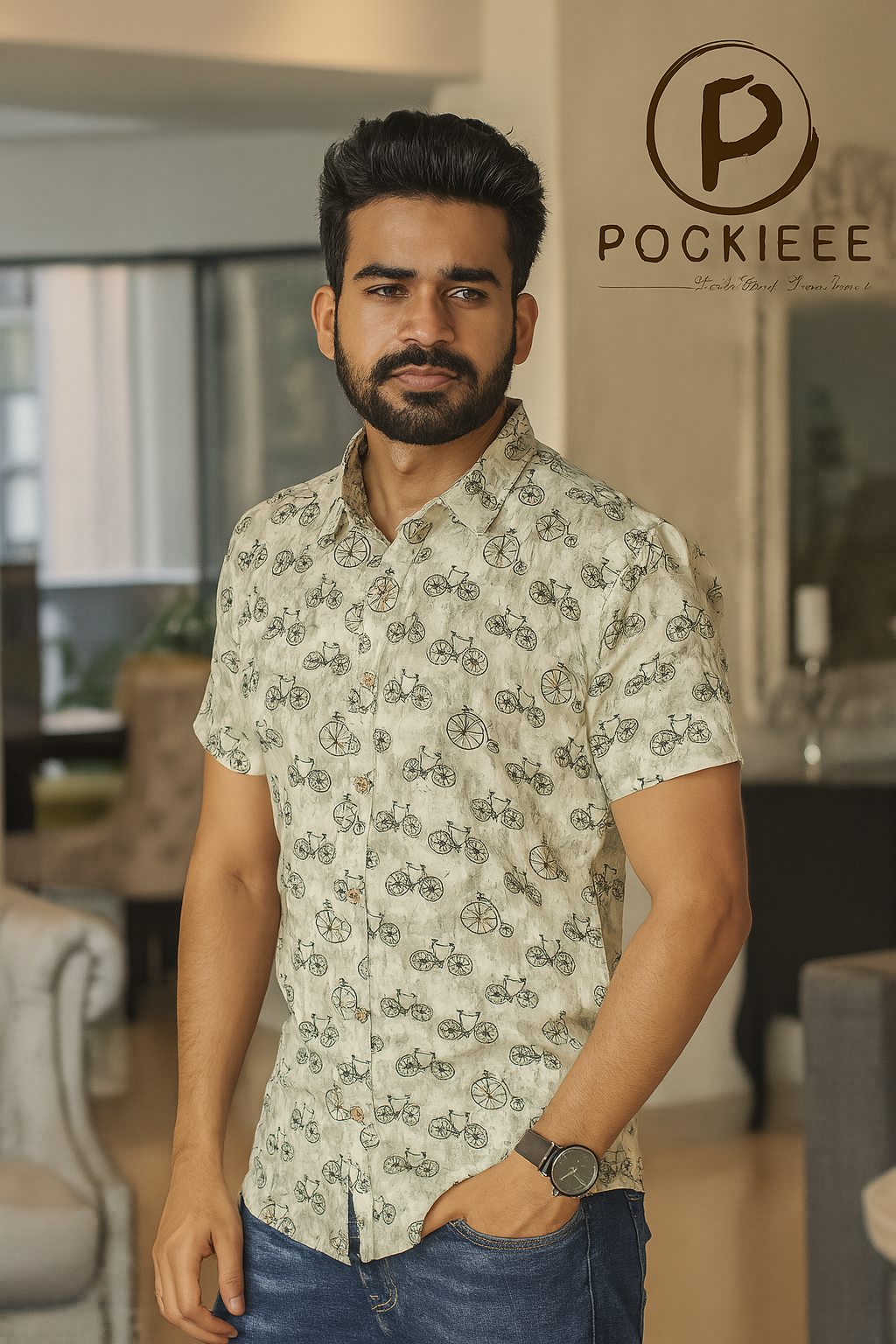 Men’s Cotton Half-Sleeve Shirt